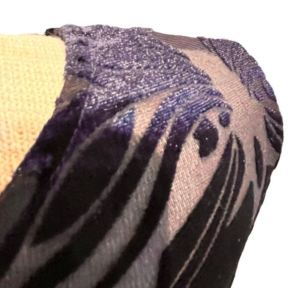 Ultra Pink Womens Blouse Velour Sheer Goth Blue Size Medium Brocade Whimsigoth - Picture 5 of 9